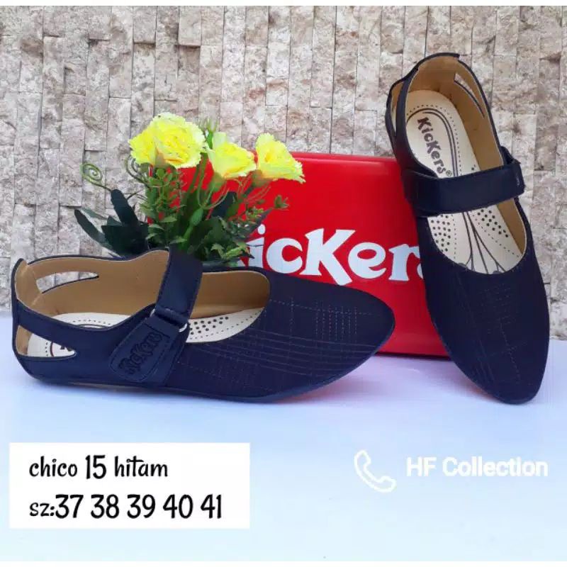 SEPATU FLAT TERBARU NYAMAN BAHAN KULIT SINTESIS chc15