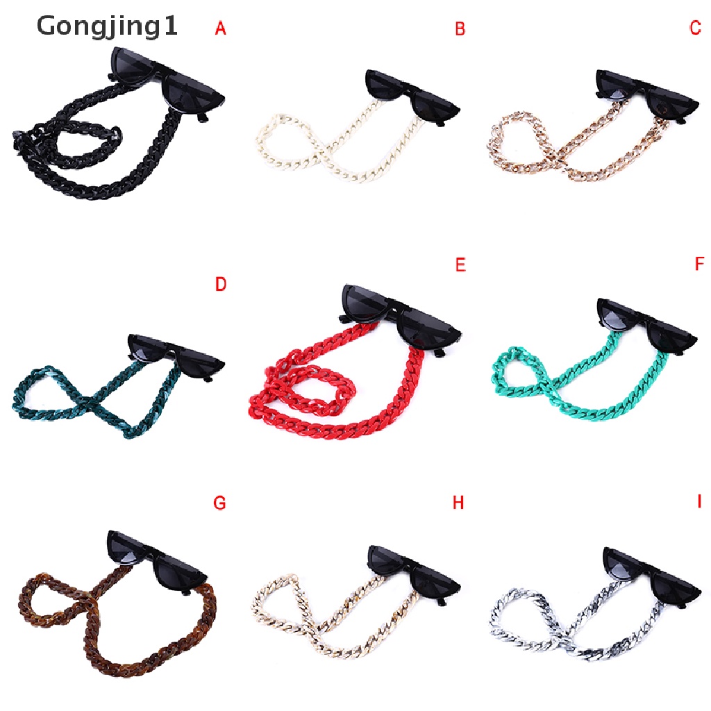 Gongjing1 Tali Lanyard Kacamata Bahan Akrilik Ukuran 66cm