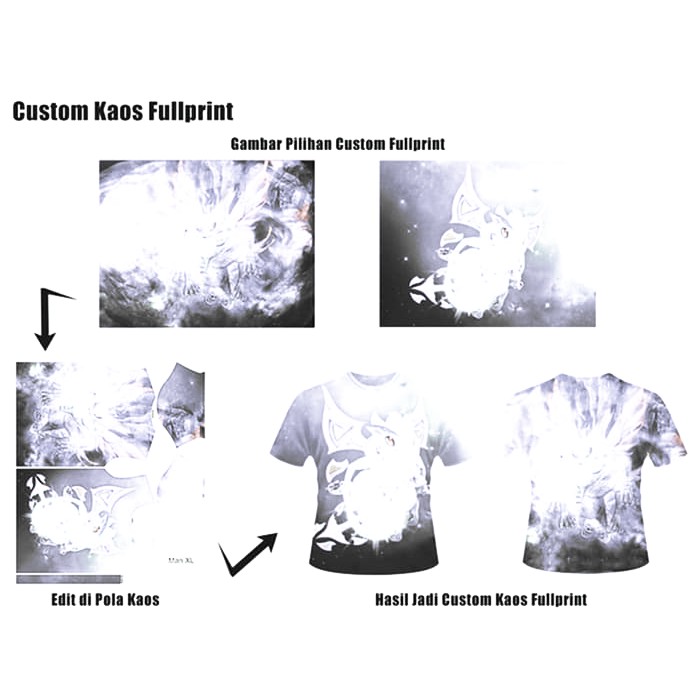 Kaos Custom Fullprint - Axtatex, Xs-L