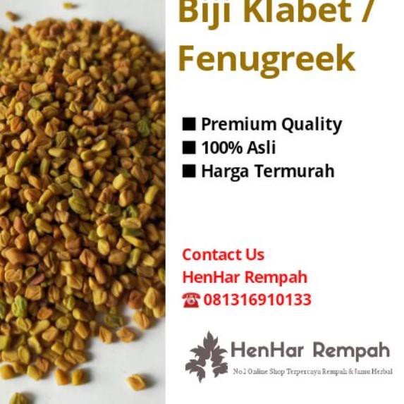 

VFM [1 Kg] Fenugreek / Biji Klabet / Methi Seeds / Halba / Hulbah Terbaru