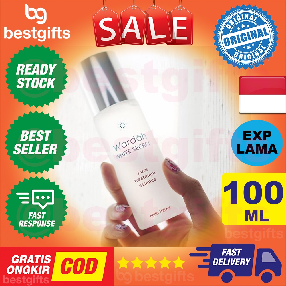 WARDAH CRYSTAL WHITE SECRET PURE TREATMENT ESSENCE MENCERAHKAN KULIT MUKA PELEMBAB WAJAH HALUS BERSIH 100 ML