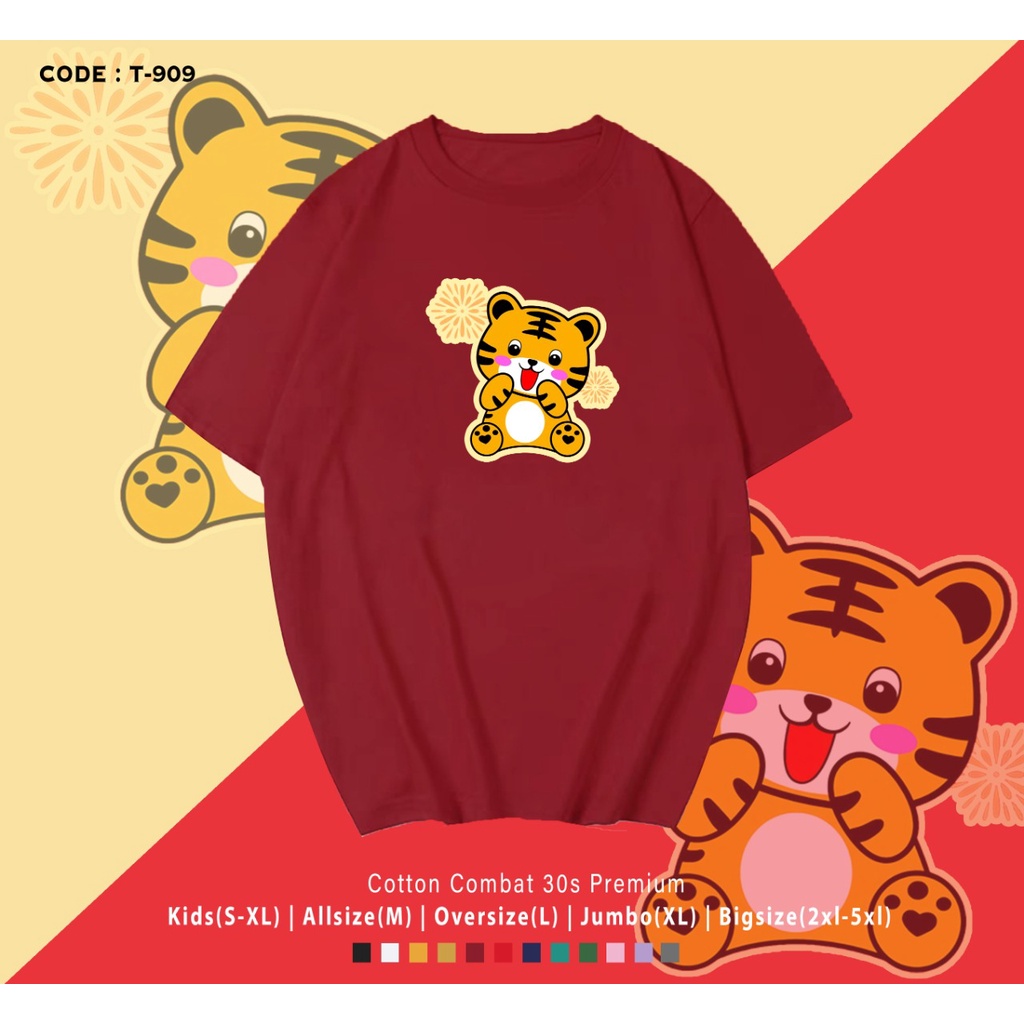 FREE CUSTOM NAMA - KAOS IMLEK TIGER KID/ KAOS IMLEK TERBARU/KAOS UNISEX/KAOS OVERSIZE/UK M-XL/KAOS SANTAI/O NECK/REAL PICTURE