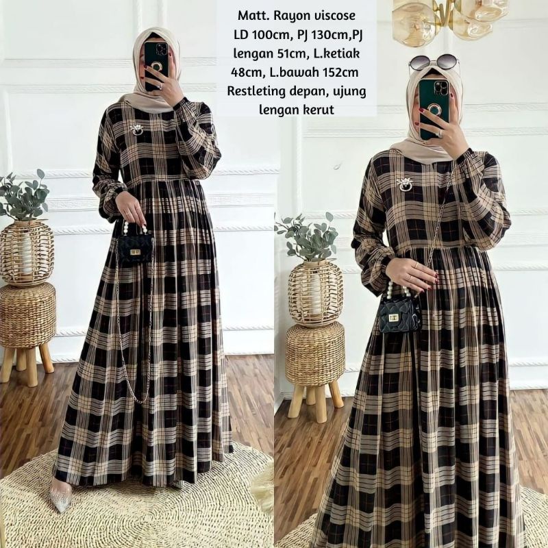 ASTRID MAXI DRESS RAYON ARMOR PREMIUM-Aurora dress moca 2