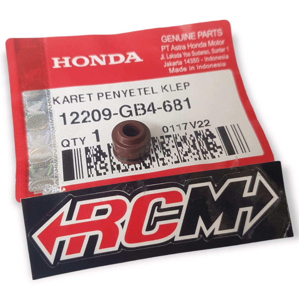 12209-GB4-681 PERBIJI KARET PENYETEL SEAL SIL VALVE STEM SEAL KLEP BEBEK MATIC KHARISMA KARISMA GRAND VARIO 125 ORI ORIGINAL HONDA AHM HGP ASLI