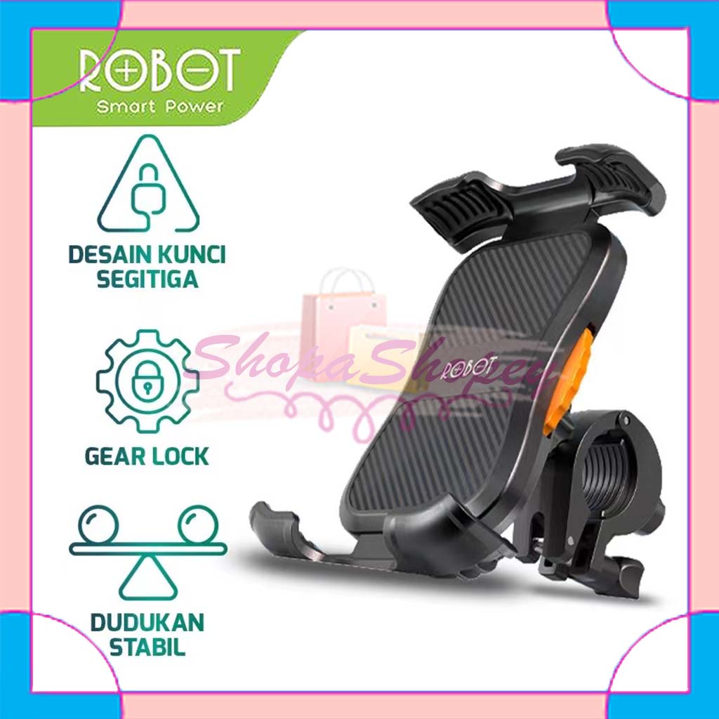 Holder HP ROBOT RT-MH03 Holder HP Motor Sepeda Handle Holder - ORIGINAL Garansi Resmi 1 Tahun