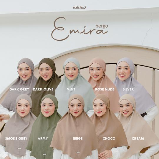 Naisha Official Emira Bergo Crinkle Airflow Jilbab Daily Kasual Muslimah Syari-2