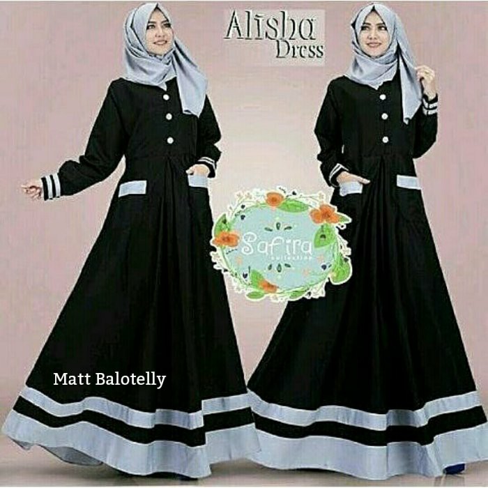 Gaun / dress wanita / cewe baju gamis wanita KOMBINASI KASUAL MODEL TERBARU untuk pesta kerja hadiah