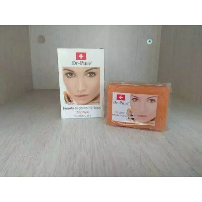 SABUN WAJAH PEMUTIH DR PURE PAPAYA BEAUTY BRIGHTENING SOAP ORIGINAL BPOM - SABUN PEPAYA