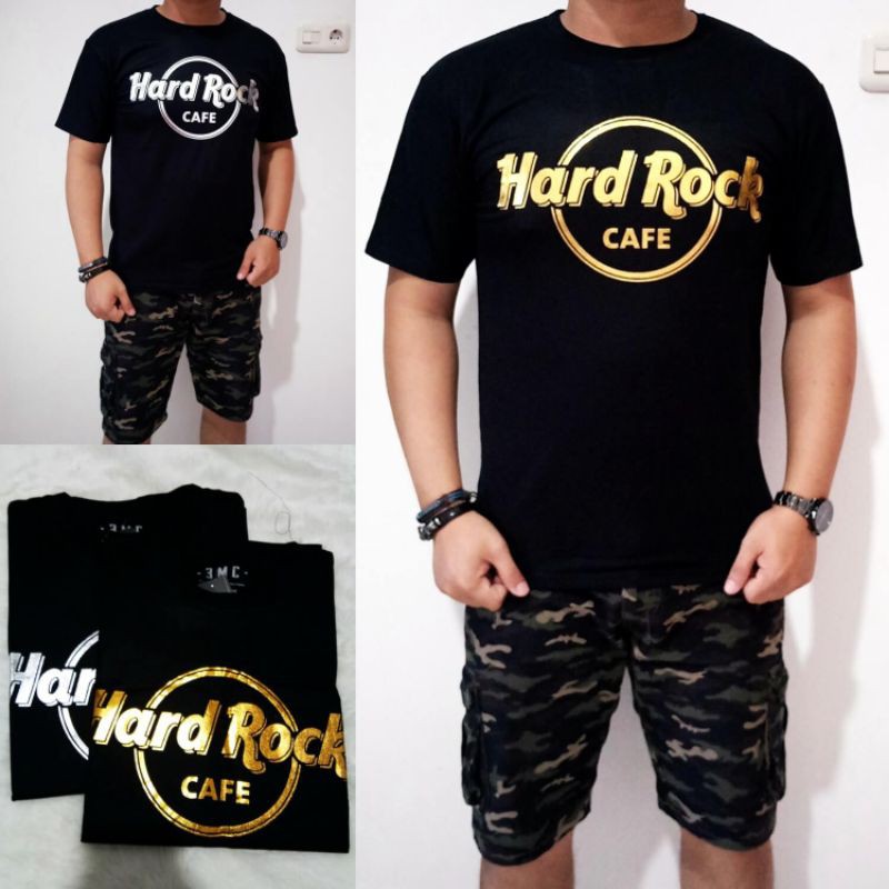 Kaos Hardr0ck Foil Cotton pria wanita atasan pria fashion pria kaos