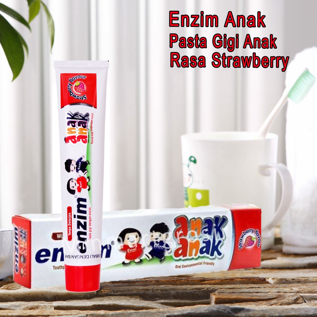 Enzim / Pasta Gigi Anak / Strawberry /  63g