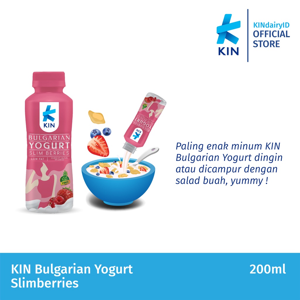 KIN Bulgarian Yogurt Slimberries (6x200 ML)