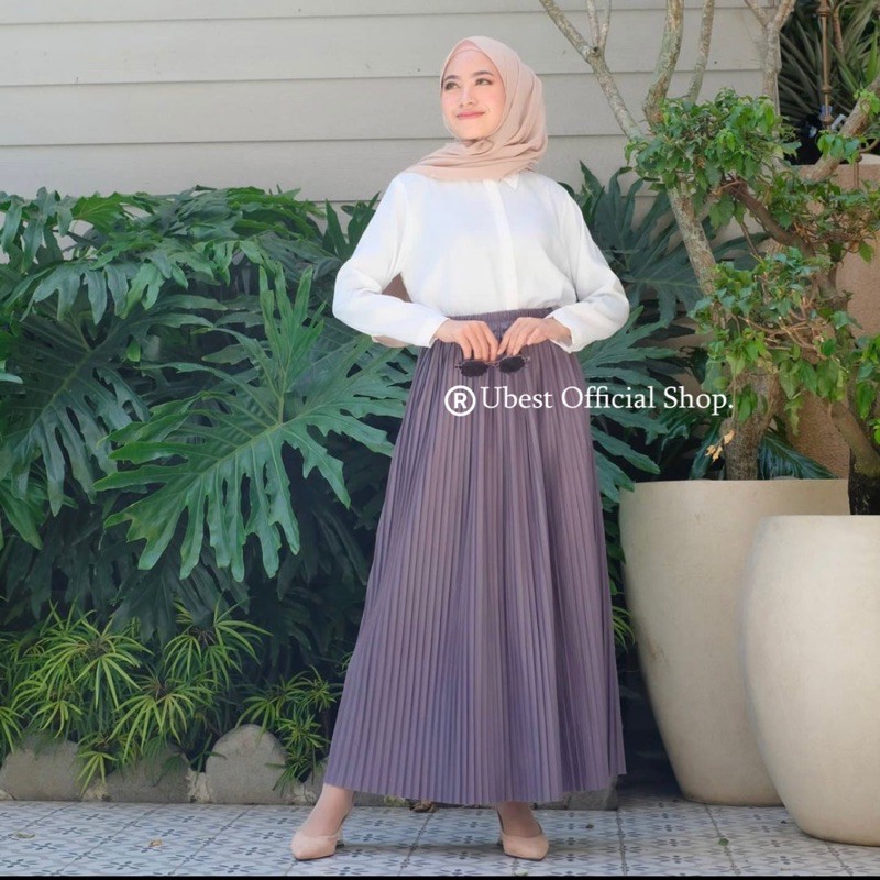 Rok Plisket Premium / Rok Plisket Mayung / Rok Wanita Muslim