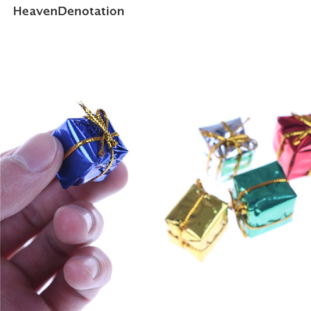 [HeavenDenotation] 10pcs Dollhouse Miniature Box Christmas Dollhouse Decoration Gift Toy