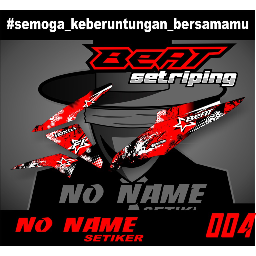 striping setiker stiker sticker beat fi (b4) 2013-2015 variasi- stiker motor honda setriping beat