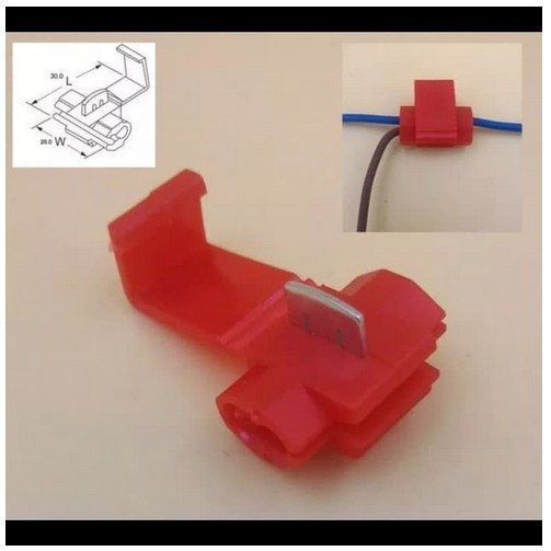 RED SCOTCH LOCK Connector klip Jumper Kabel Klam quick Konektor Terminal skun molek