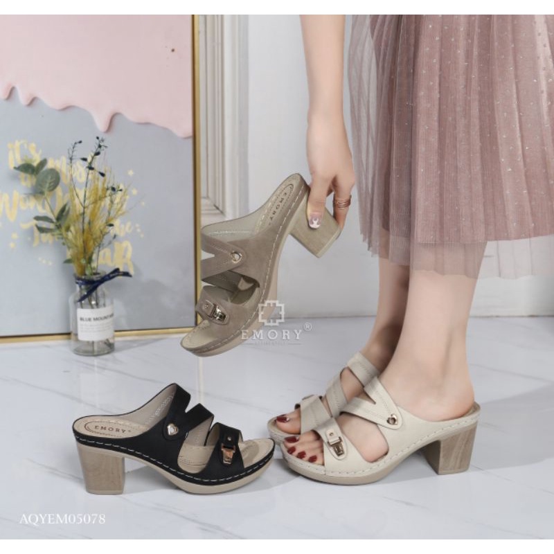sandal EMORY Asmirra AQYEMO5078 sandal heels wanita