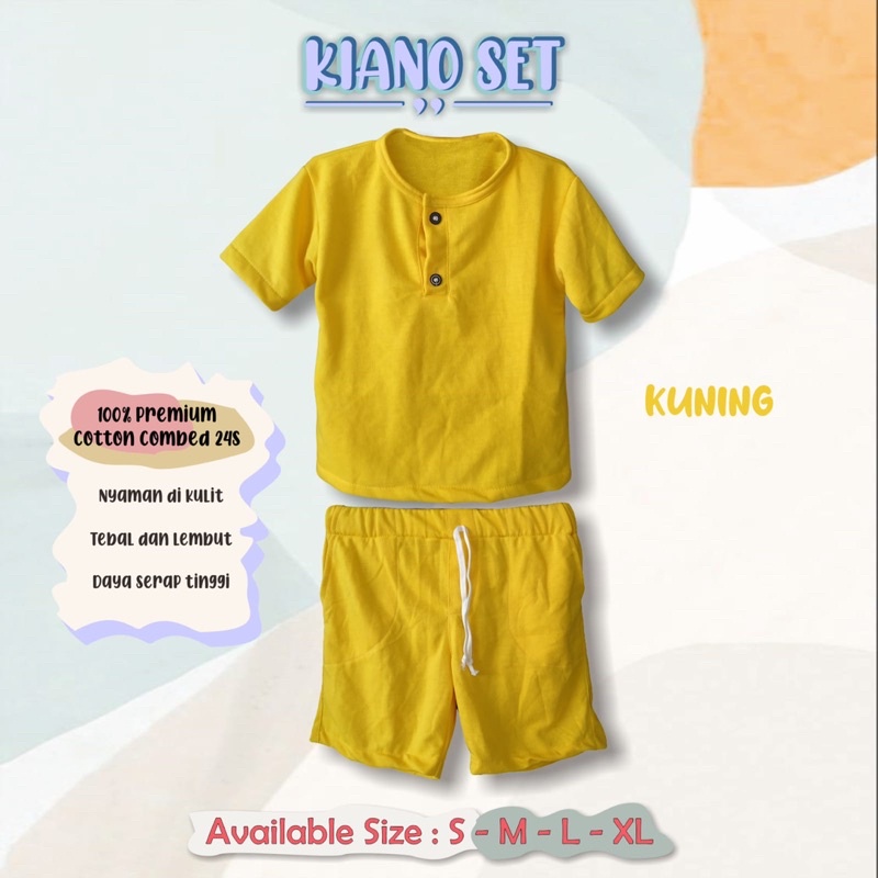 Kiano set anak laki laki / Stelan Anak Laki laki / Baju santai / Baju Main