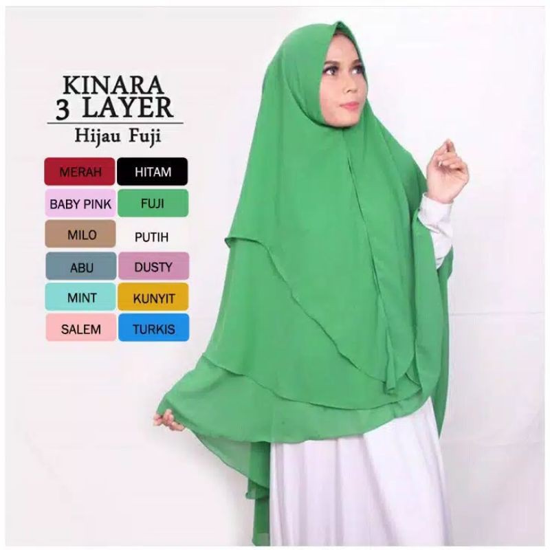 HIJAB 3 LAYER JILBAB SYARI TERMURAH KHIMAR CERUTI LEBARAN