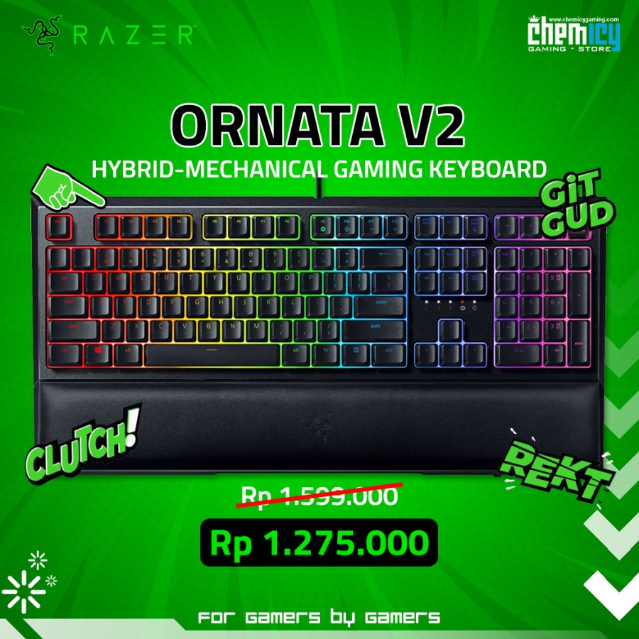 Razer Ornata V2 Chroma RGB Hybrid Mechanical Gaming Keyboard