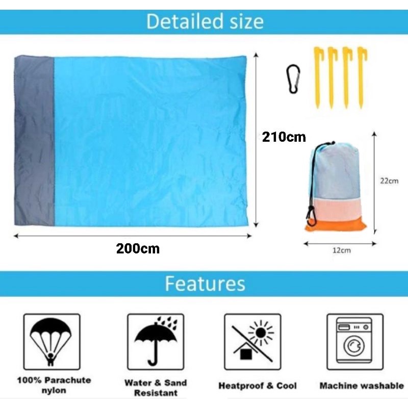 Matras Camping Waterproof / Tikar Karpet Lipat 01