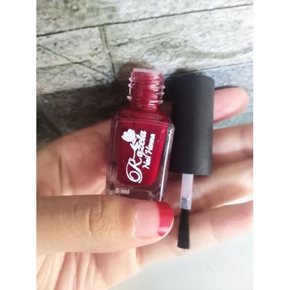 Kutek Halal Razeta Nail Henna Kuteks Muslimah Sah Sholat Hena Kuku Awet Tahan lama Anti Luntur Bukan Tuffah Nauraa Ceria Strawberry Nail Henna