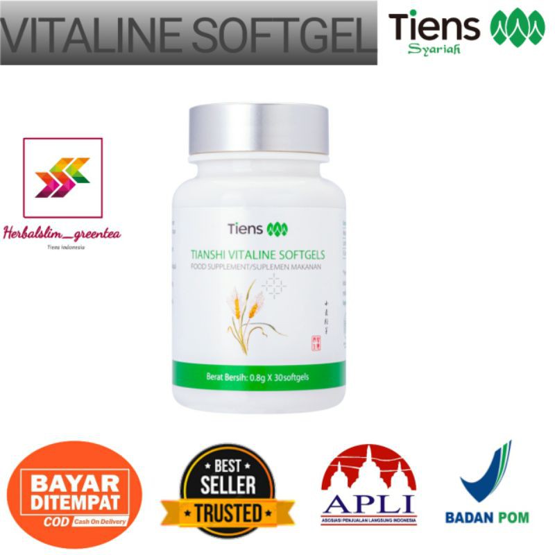 [COD] VITALINE SOFTGEL PEMUTIH BADAN ALAMI ORI TIENS