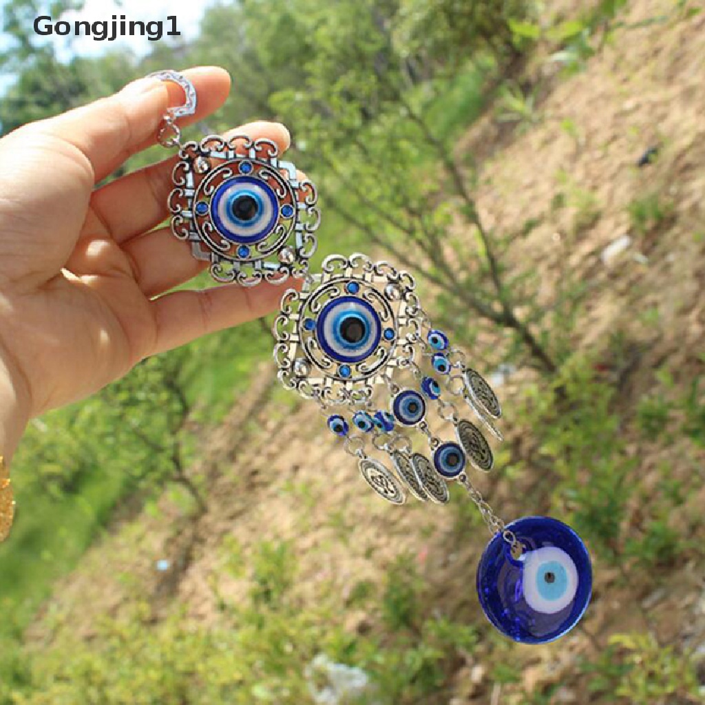 Gongjing1 Lonceng Angin Gantung Model Mata Jahat Turki Untuk Dekorasi Rumah