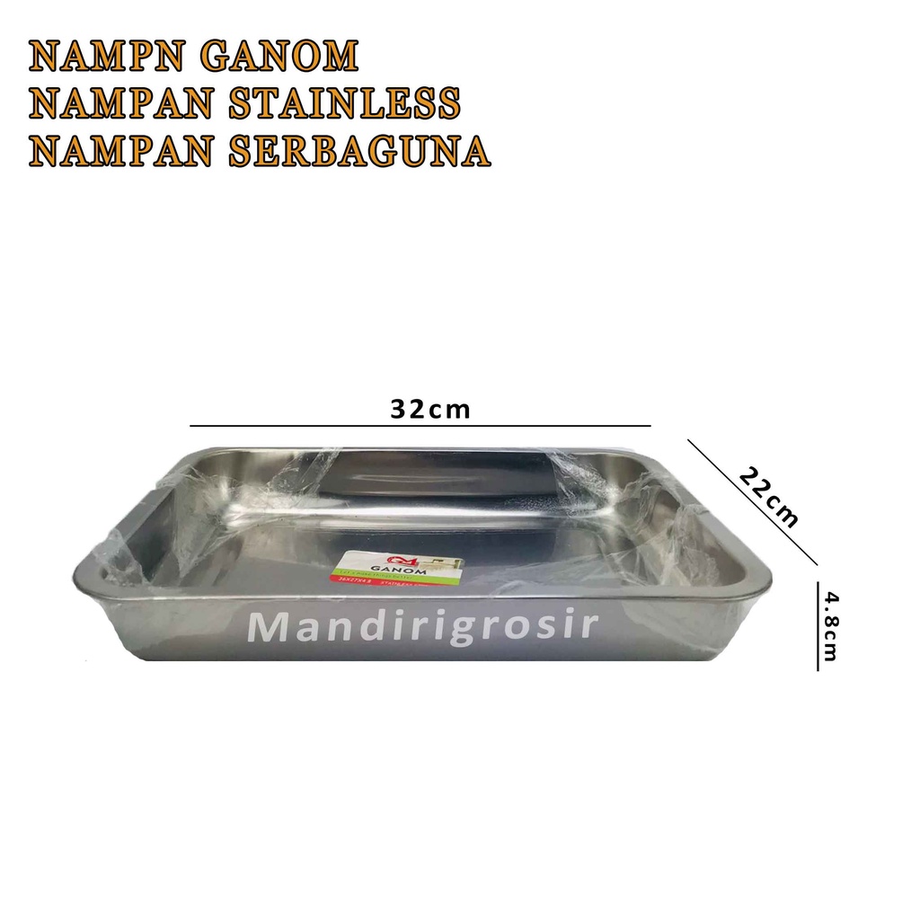 Nampan Stainless Steel * Nampan Ganom * Tempat Penyimpanan Makanan * Serbaguna