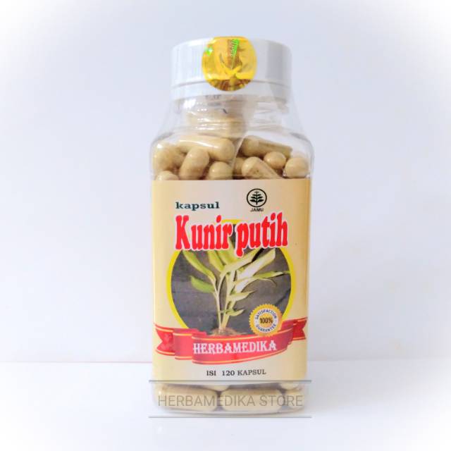 Original KUNIR PUTIH Herbamedika (isi 120 kapsul) Kemasan Baru