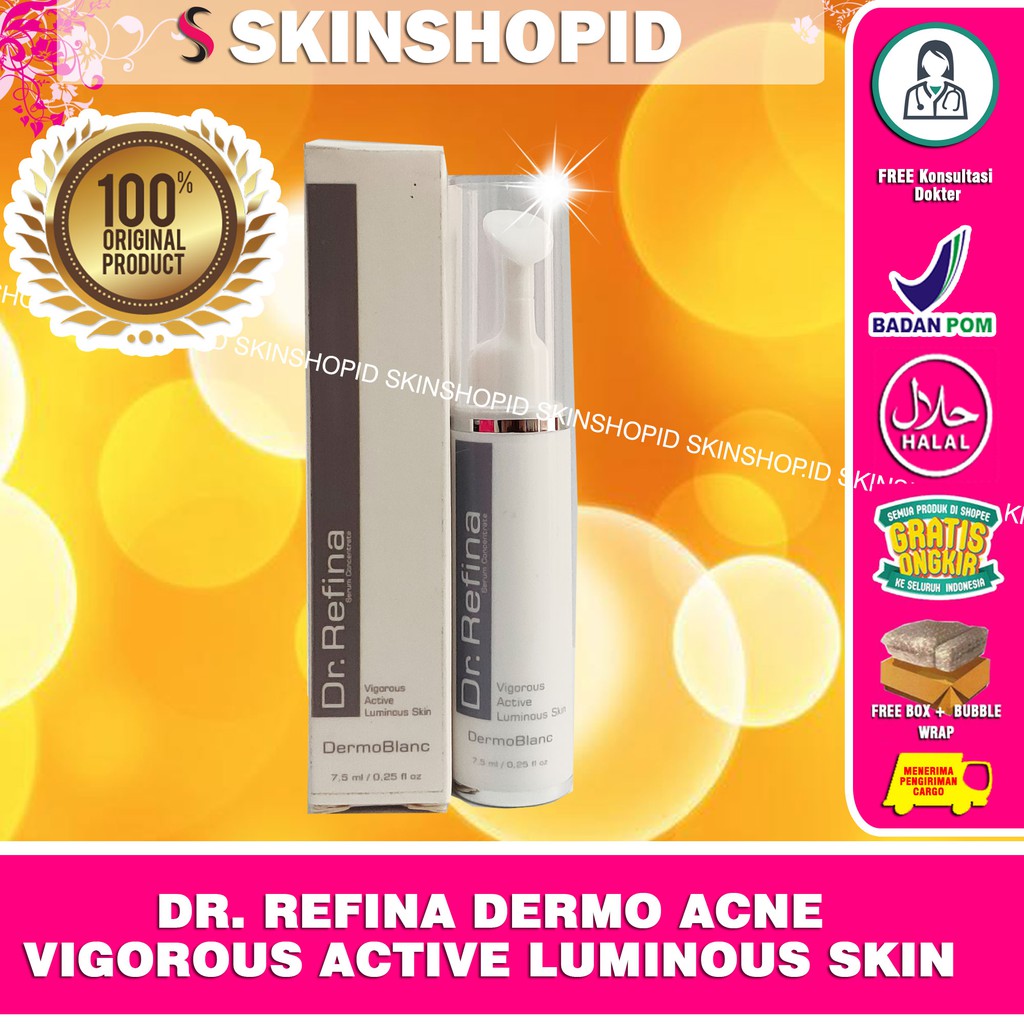 Dr. Refina Dermo Acne Vigorous Active Luminous Skin Original / Serum Bekas Jerawat BPOM Aman