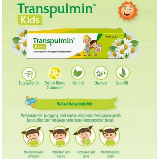 ✔️ TRANSPULMIN BALSEM KIDS 10 GRAM &amp; 20 GRAM [ MEREDAKAN FLU &amp; BATUK ANAK ]