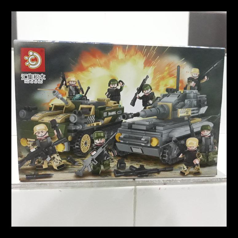 Lego Brick Tank Amphibi Militer Kendaraan Mobil Perang Misil 3 In 1 -8