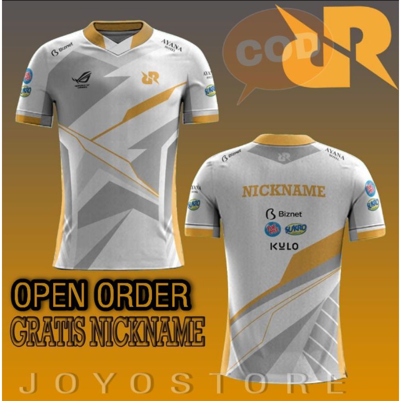 Kaos T-shirt Jersey RRQ HOSHI White Edition