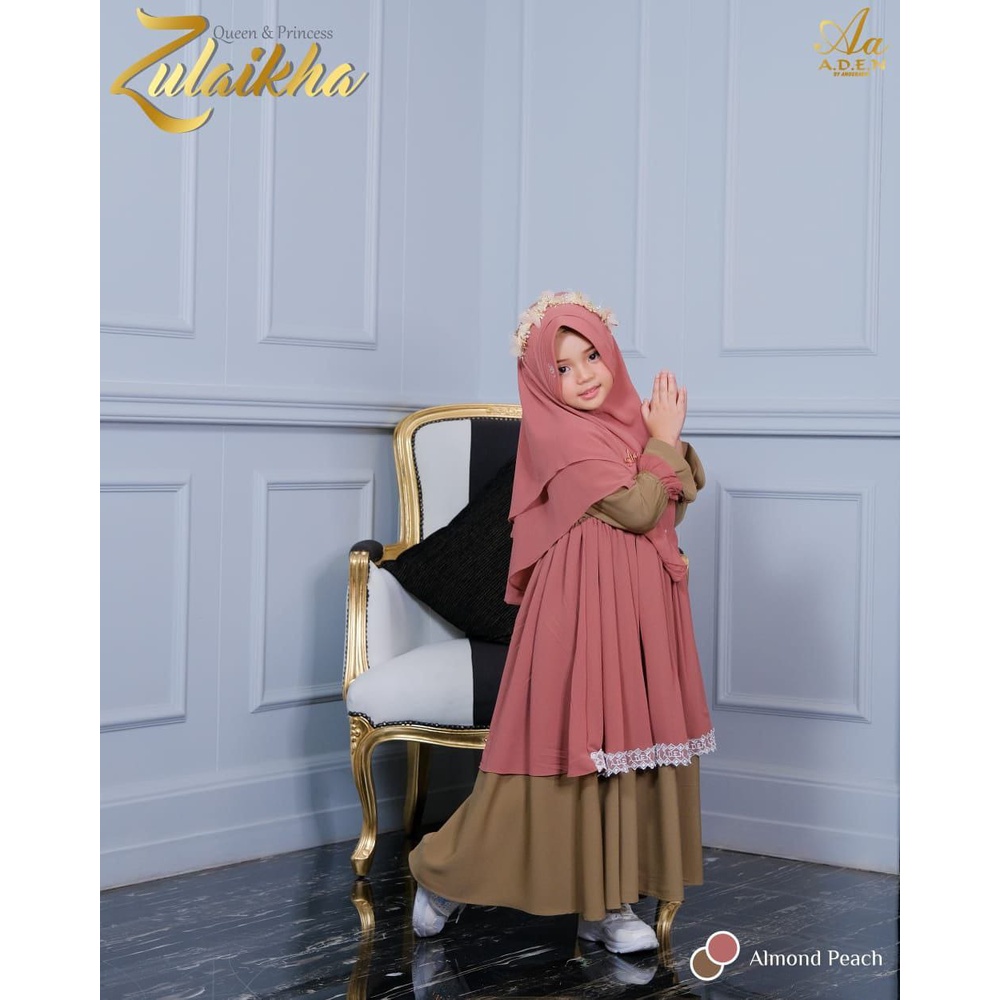 Gamis Zulaikha Exclusive Kids Set Khimar By ADEN HIJAB