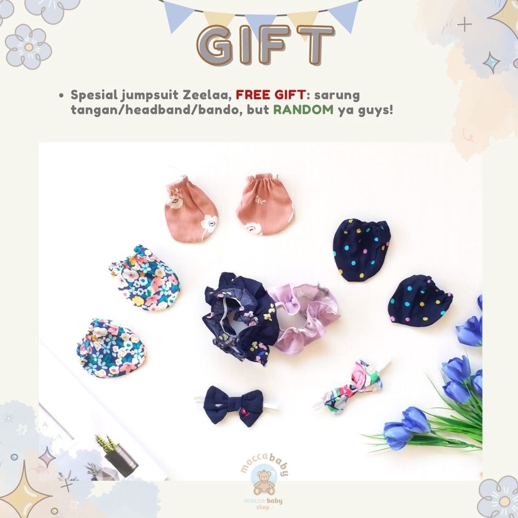 MBSS - BBB JUMPSUIT ZEELAA setelan anak perempuan jumper bayi motif bunga lucu free sarung kaki PART 1