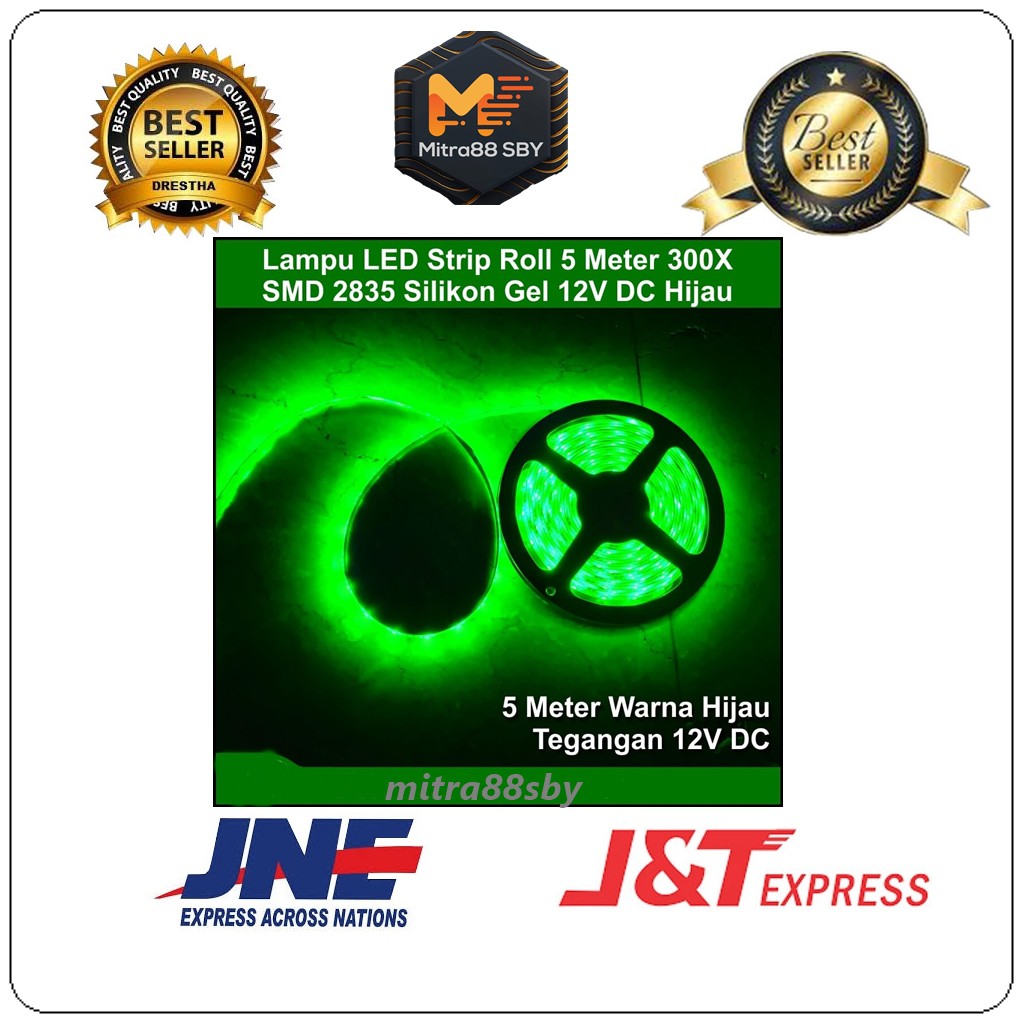 Mitra88sby lampu led strip 2835 IP33 indoor 1 rol 5 meter