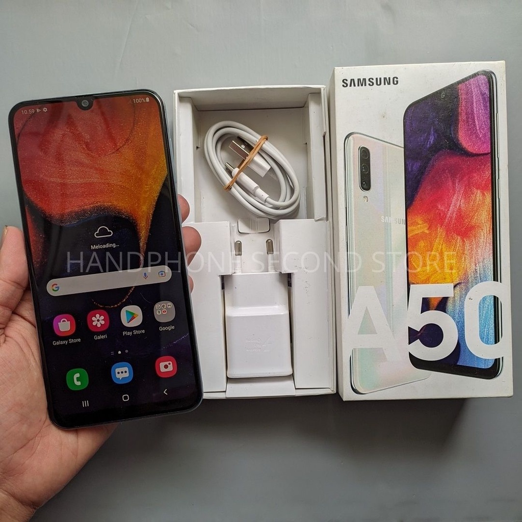 HANDPHONE HP SAMSUNG A50 6/128GB FULLSET NO HEADSET SECOND SEKEN BEKAS MURAH-2