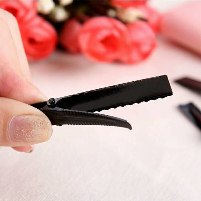 4pcs Jepit buaya kotak hitam 4.6cm