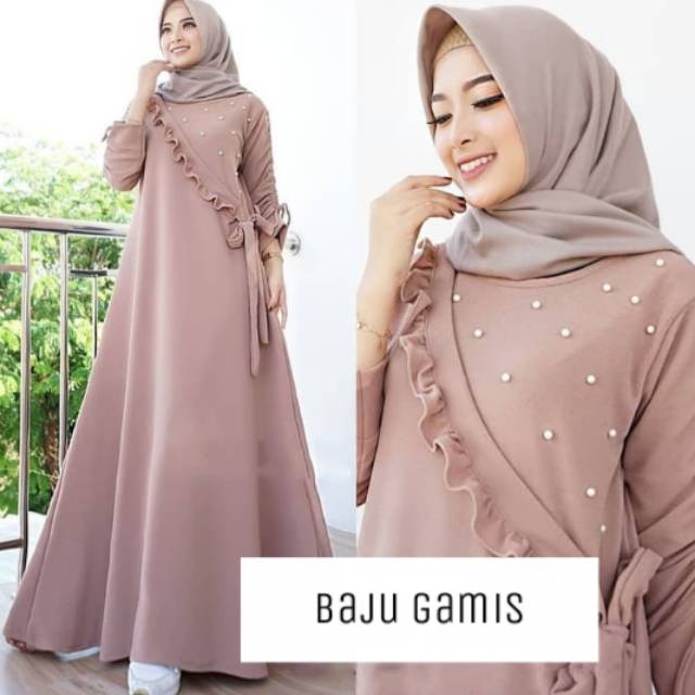 GAMIS SYAR'I WANITA GAMIS MUSLIMAH LEBARAN OOTD BAJU LEBARAN