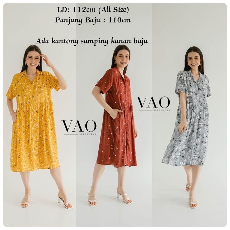 (COD) Baju Tidur Rayon Viscose Premium One Set // Daster Busui // Dress Busui