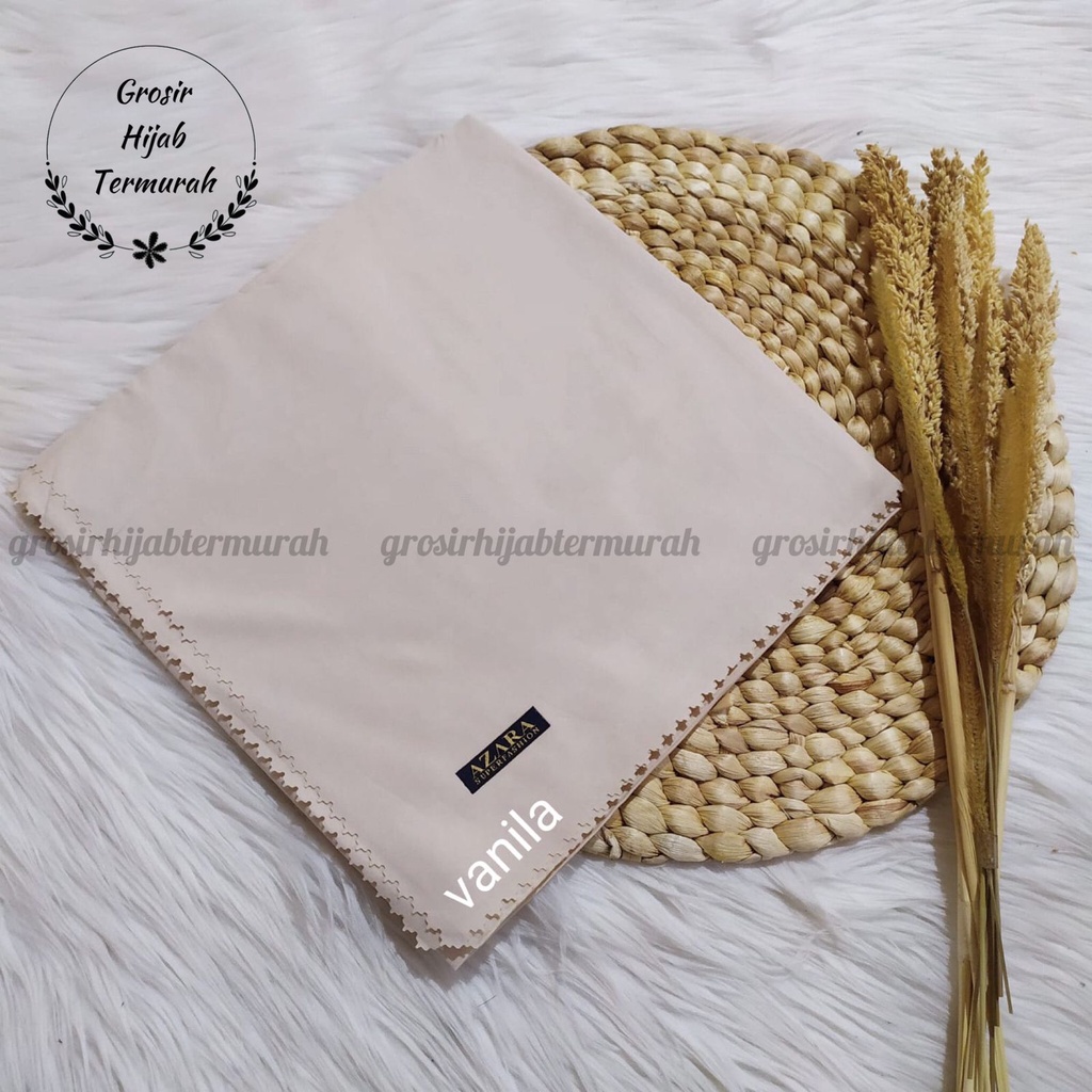 Hijab segiempat Oskara laser cut /Oscara /Japan / Jilbab voal miracle plain lasercut azara-Vanila