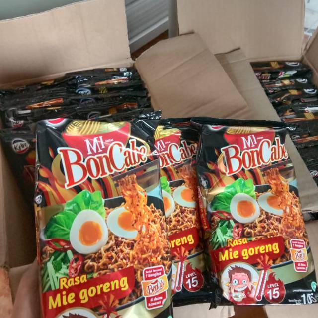 

Mie Boncabe Level 15 kartonan