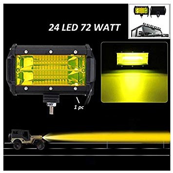 Promo WORK LIGHT CREE 72 WATT 24 Mata Lampu LED Sorot Offroad 72Watt Kuning kecil