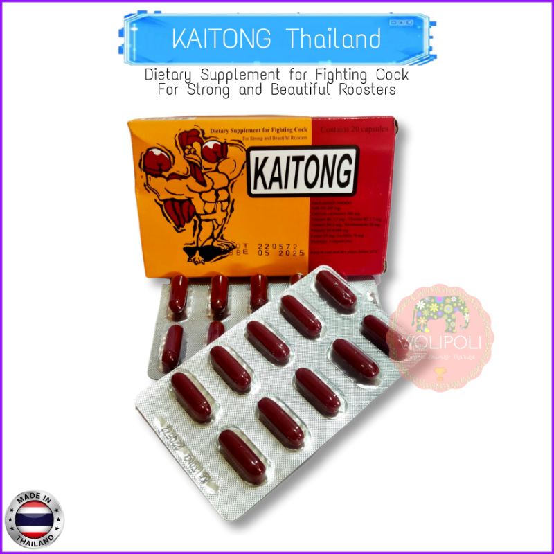 KAITONG Doping Ayam Supplemen Penambah Tenaga Made In Thailand | Vitamin Ayam KAITONG