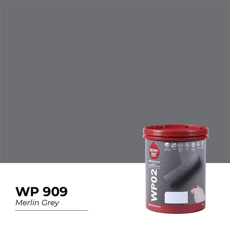 Cat Pelapis Anti Bocor MOWILEX Waterproof WP02 909 Merlin Grey 1kg/ MOWILEX WP 02 1KG ABU SEDANG