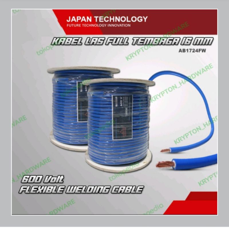 KABEL LAS 16MM MULTIFLEX 100% COOPER / TEMBAGA BEST QUALITY