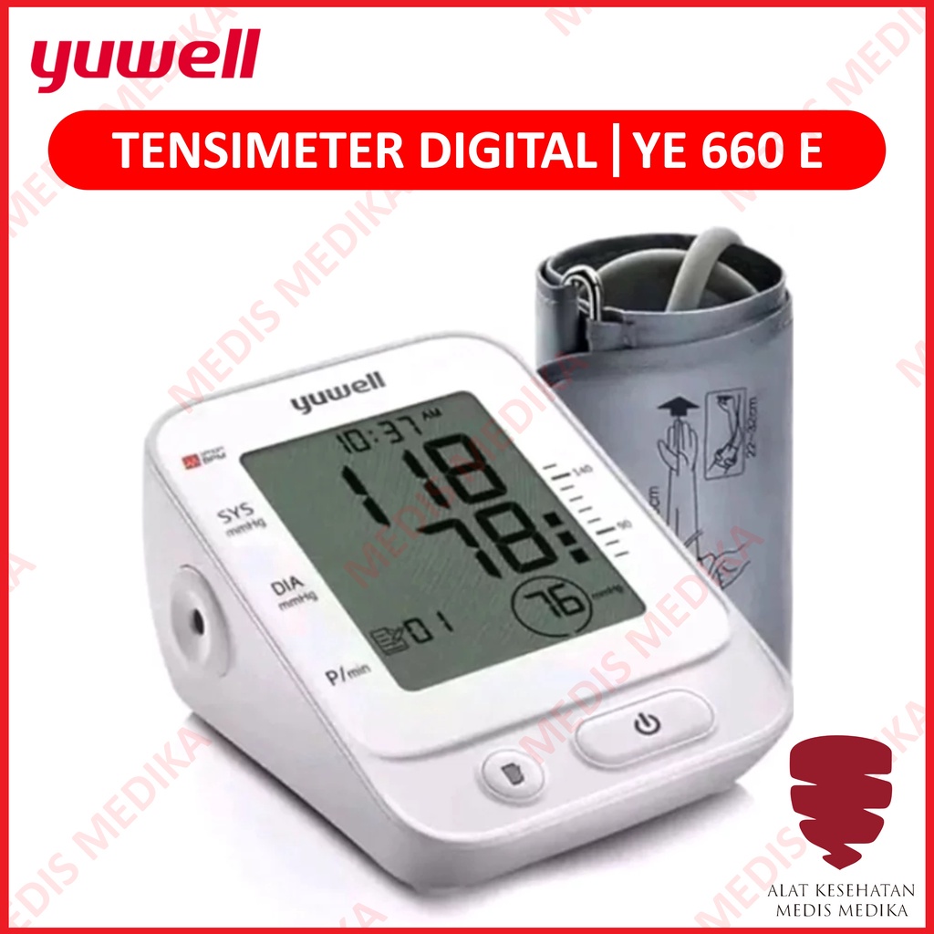 Yuwell YE660E Tensimeter Alat Ukur Cek Tekanan Darah Tensi Digital