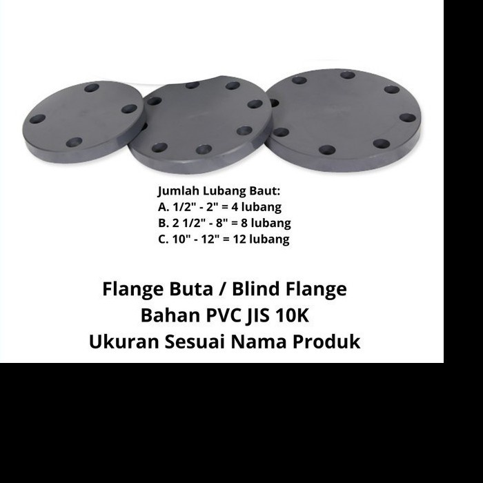 Jual Flange Buta Blind Flange Inch Pvc Jis K Shopee Indonesia