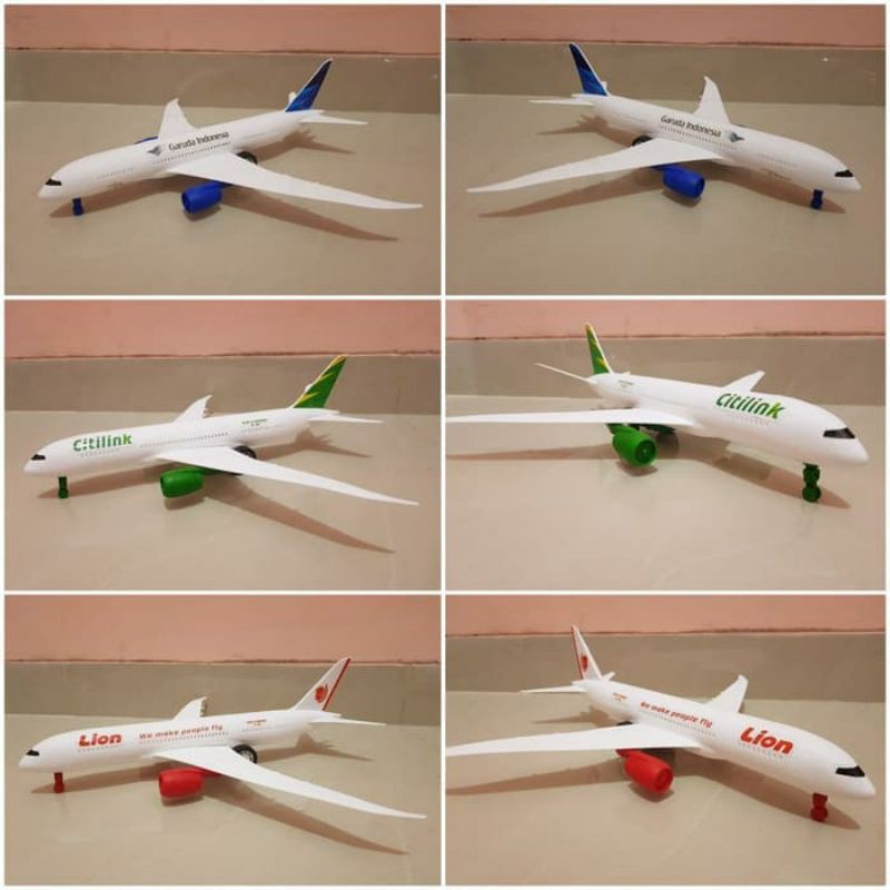 Mainan Pesawat Terbang Airbus Garuda Lion Air dan Citylink