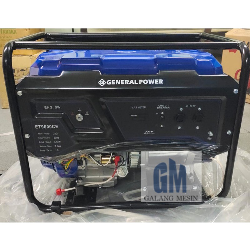 General Power Gasoline Generator Set ET9000CE Mesin Genset Listrik Bensin 6500 W ET 9000 CE 6,5 KW